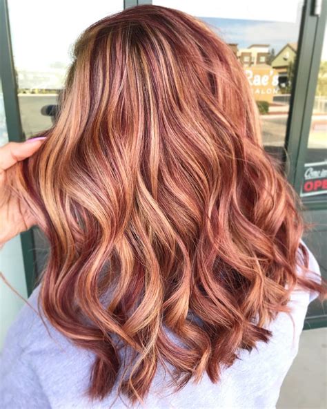 red hair with blonde highlights|dirty blonde hair color with highlights.